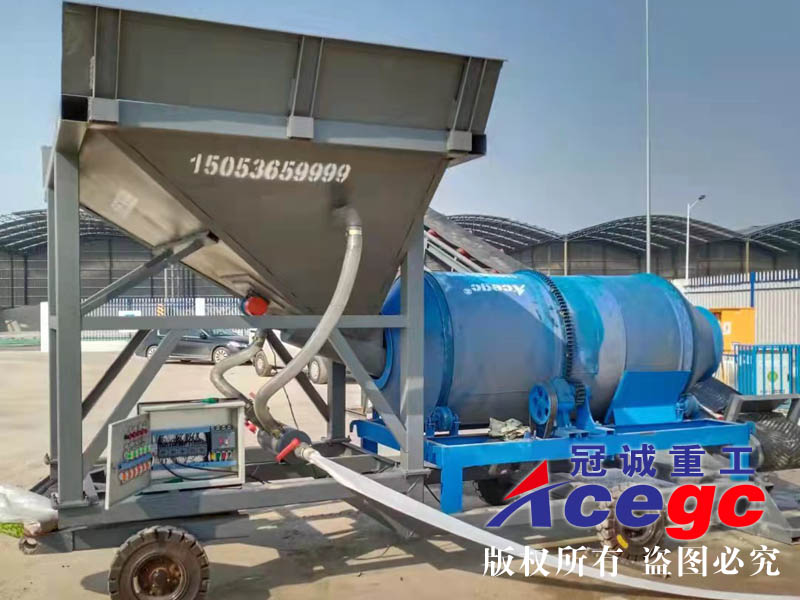 移動式圓筒洗砂機械現場